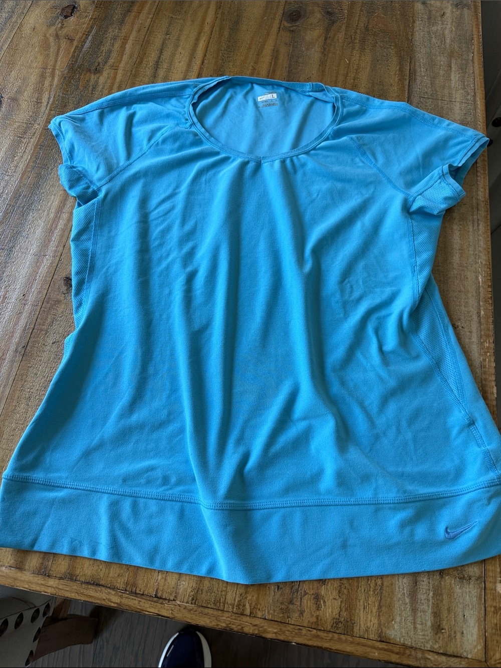 Nike Women's Short-Sleeve Tee - Aqua Blue